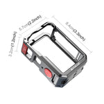 Gabbia per fotocamera PULUZ in metallo a doppia apertura, espandibile, con copriobiettivo in silicone, per DJI Osmo Action 6., Dual-Opening Cage