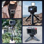 Gabbia per fotocamera PULUZ in metallo a doppia apertura, espandibile, con copriobiettivo in silicone, per DJI Osmo Action 6., Dual-Opening Cage