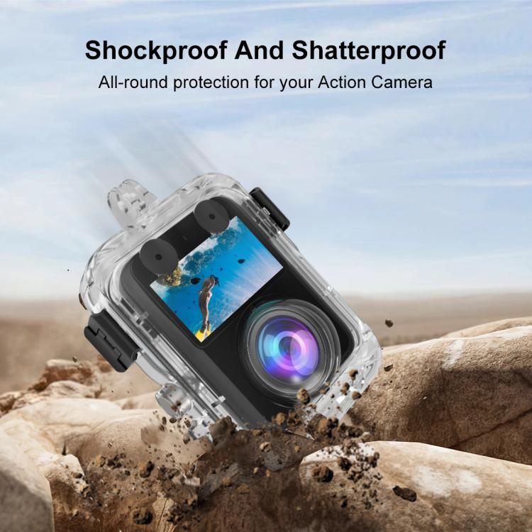 Custodia impermeabile per fotocamera DJI Osmo 360 PULUZ, resistente fino a 40 metri di profondità, per immersioni e immersioni., For DJI Osmo 360