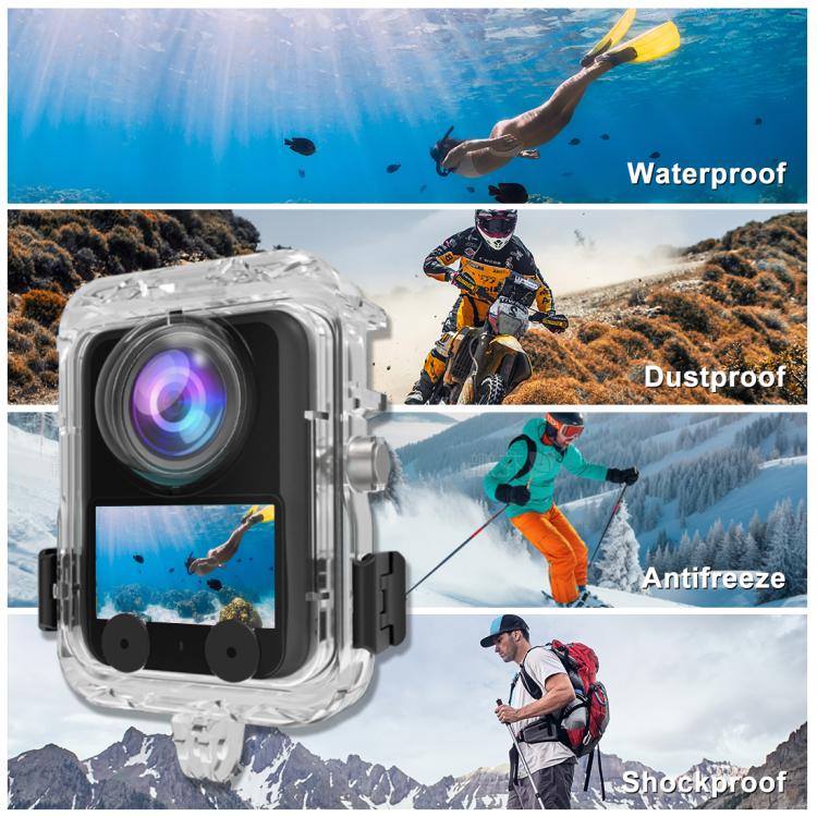 Custodia impermeabile per fotocamera DJI Osmo 360 PULUZ, resistente fino a 40 metri di profondità, per immersioni e immersioni., For DJI Osmo 360