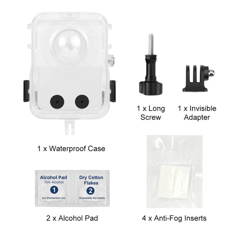 Custodia impermeabile per fotocamera DJI Osmo 360 PULUZ, resistente fino a 40 metri di profondità, per immersioni e immersioni., For DJI Osmo 360