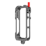 Telaio di espansione con gabbia protettiva in metallo PULUZ per Insta360 X4 Air, con basi a slitta e copriobiettivo., For Insta360 X4 Air Lens Cover