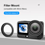 Portafiltro PULUZ in metallo per DJI Osmo Action 6, telaio protettivo per filtri., For DJI Osmo Action 6