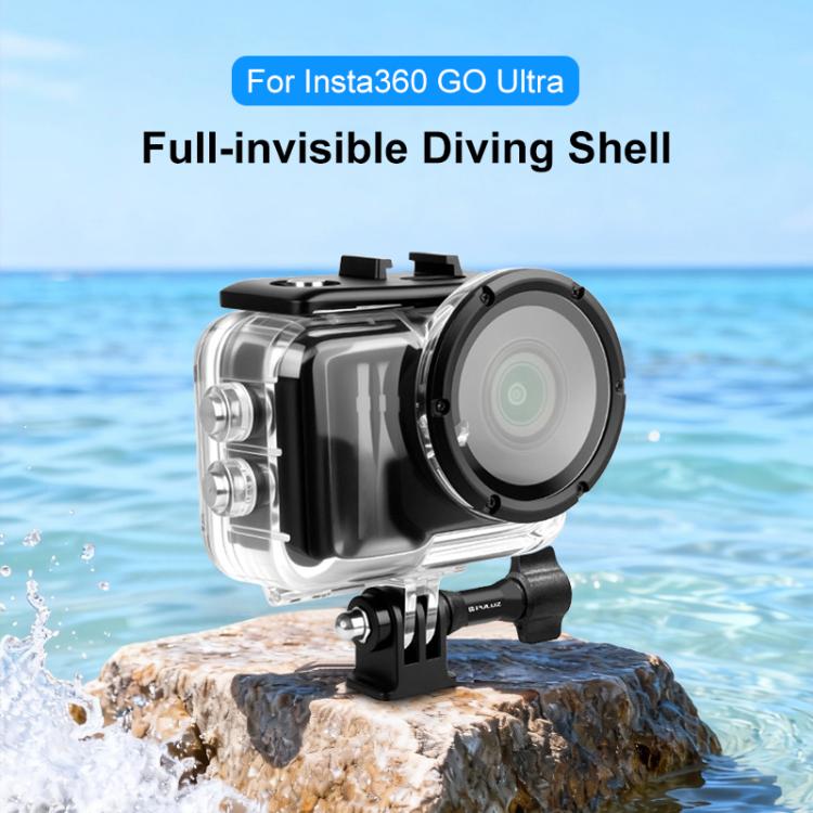Custodia impermeabile 50m per fotocamera Insta360 GO Ultra PULUZ, copertura per immersioni., For Insta360 GO Ultra