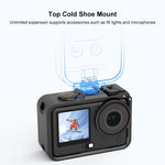 Per DJI Osmo Action 6, gabbia in plastica PULUZ con adattatore di espansione verticale-orizzontale e slitta a caldo., Plastic Cage