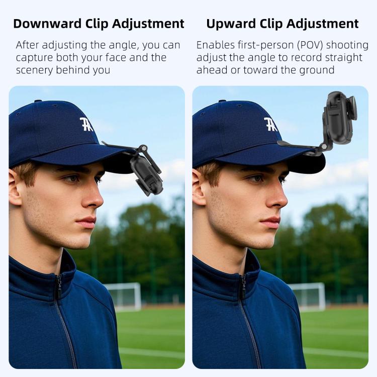 Per Insta360 GO Ultra, supporto per fotocamera POV/vlog con clip da cappellino da baseball PULEZ, For Insta360 GO Ultra Hat Clip