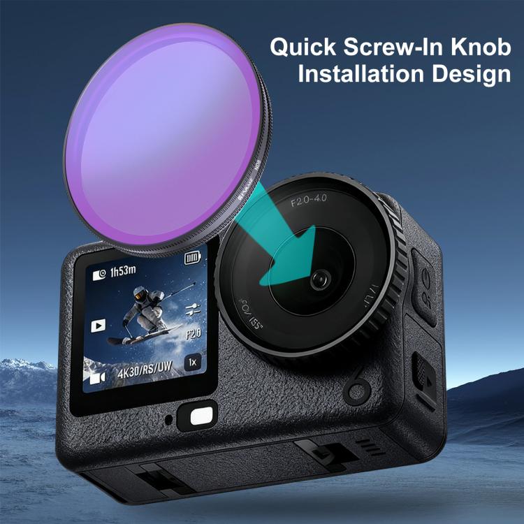 Filtro ND8 per obiettivo per action camera DJI Osmo Action 6 PULUZ., ND8