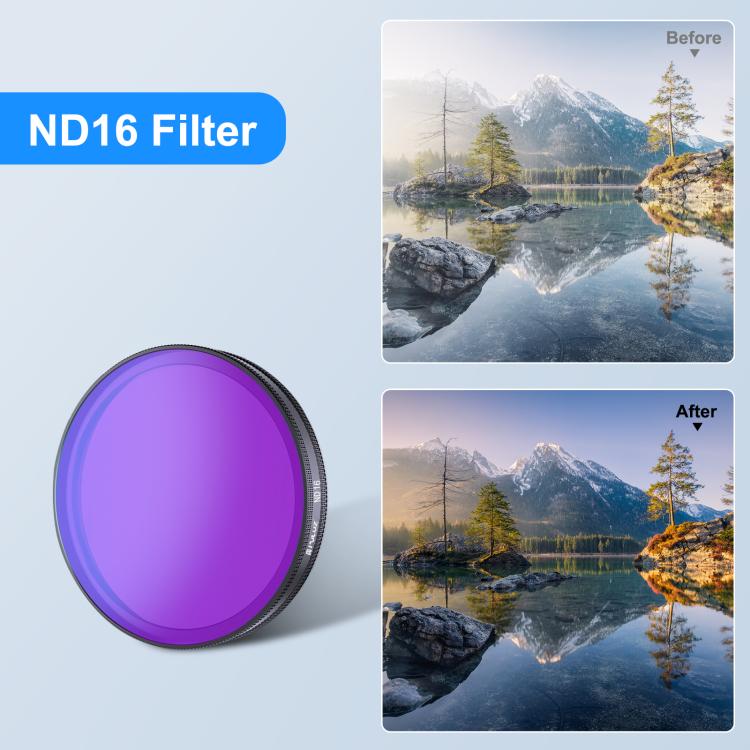 Filtro ND16 per obiettivo per action camera DJI Osmo Action 6 PULUZ., ND16