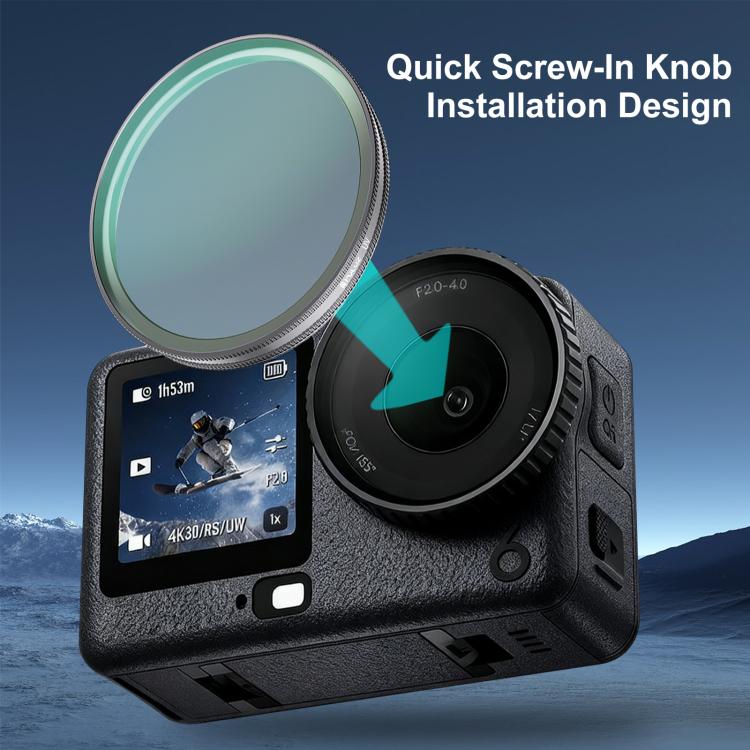 Filtro UV per obiettivo PULUZ per action camera DJI Osmo Action 6., UV