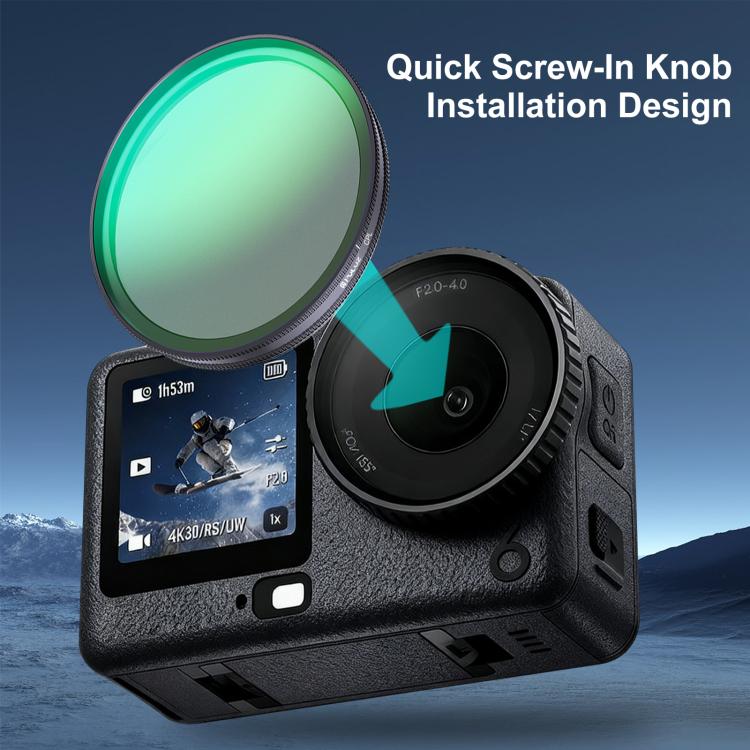 Filtro CPL per obiettivo per action camera DJI Osmo Action 6 PULUZ., CPL