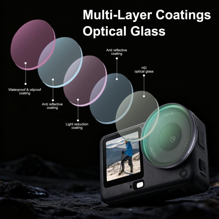 Filtro per obiettivo PULUZ Black Mist da 1/4" per action camera DJI Osmo Action 6 PULUZ., Black Mist 1/4