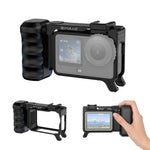 Impugnatura ergonomica PULUZ per fotografia di strada con telaio a gabbia e attacco a slitta per DJI Osmo Action 6., Street Photography Handle