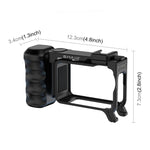 Impugnatura ergonomica PULUZ per fotografia di strada con telaio a gabbia e attacco a slitta per DJI Osmo Action 6., Street Photography Handle