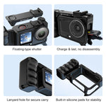 Impugnatura ergonomica PULUZ per fotografia di strada con telaio a gabbia e attacco a slitta per DJI Osmo Action 6., Street Photography Handle