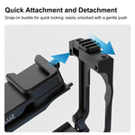 Impugnatura ergonomica PULUZ per fotografia di strada con telaio a gabbia e attacco a slitta per DJI Osmo Action 6., Street Photography Handle