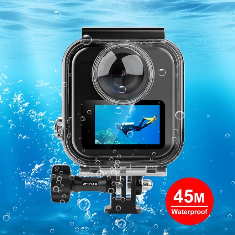 Custodia impermeabile PULUZ per GoPro MAX2, resistente fino a 50 m, ideale per immersioni., Waterproof Housing Case