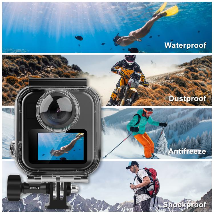 Custodia impermeabile PULUZ per GoPro MAX2, resistente fino a 50 m, ideale per immersioni., Waterproof Housing Case