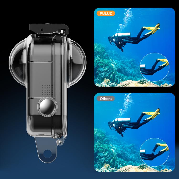 Custodia impermeabile PULUZ per GoPro MAX2, resistente fino a 50 m, ideale per immersioni., Waterproof Housing Case