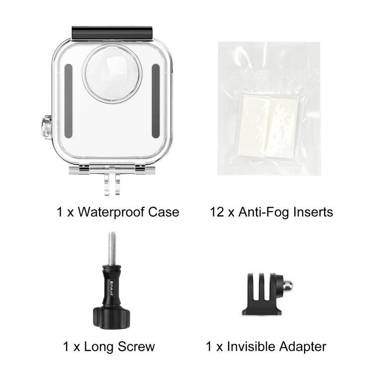 Custodia impermeabile PULUZ per GoPro MAX2, resistente fino a 50 m, ideale per immersioni., Waterproof Housing Case