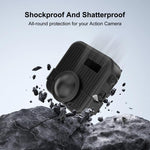 Custodia protettiva in silicone per GoPro MAX2 PULUZ con doppio copriobiettivo e cinturino., Body Case with Dual Lens Cap