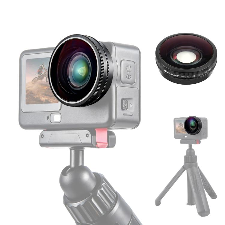 Obiettivo PULUZ FOV Boost da 185 gradi per DJI Osmo Action 6., For DJI Osmo Action 6