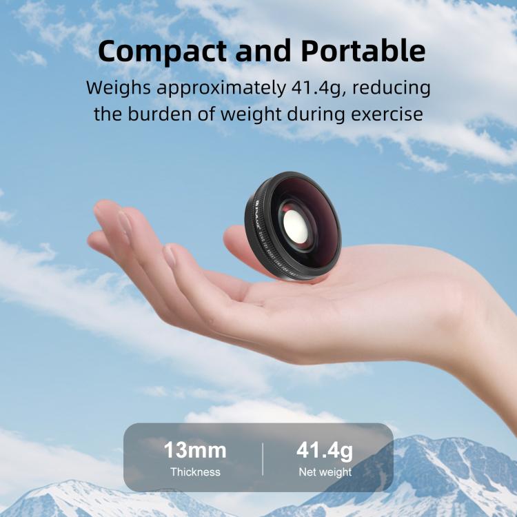 Obiettivo PULUZ FOV Boost da 185 gradi per DJI Osmo Action 6., For DJI Osmo Action 6