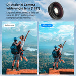 Obiettivo PULUZ FOV Boost da 185 gradi per DJI Osmo Action 6., For DJI Osmo Action 6