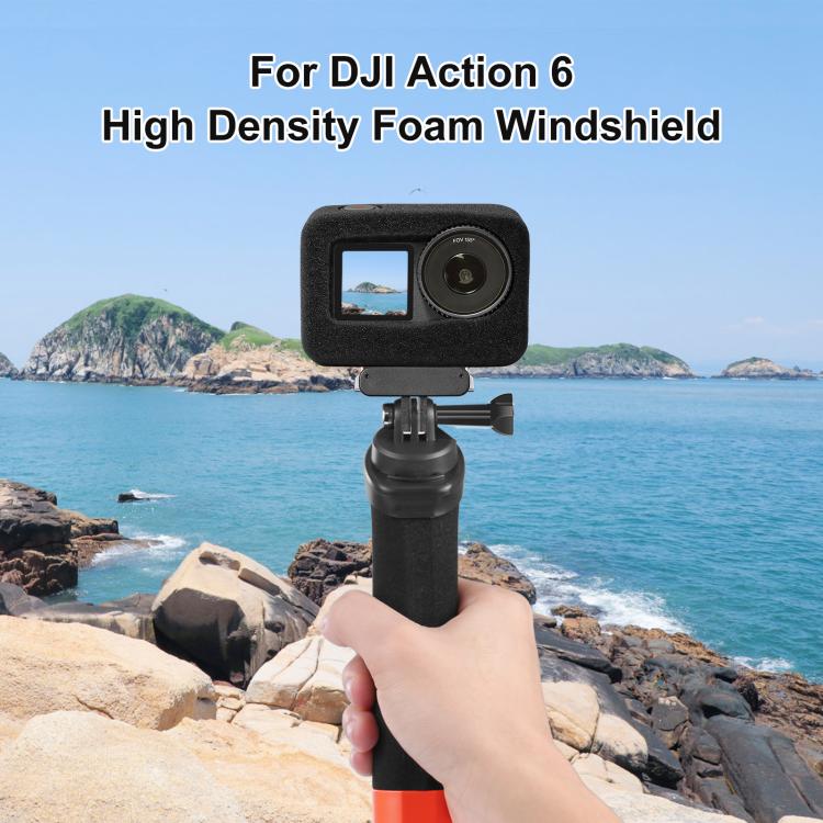 Parabrezza in schiuma ad alta densità PULUZ per DJI Osmo Action 6, For DJI Osmo Action 6