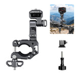 Supporto in lega di alluminio PULUZ per gimbal professionale a 3 vie per moto, biciclette e videocamere panoramiche e d'azione., Handlebar Aluminium Alloy Mount