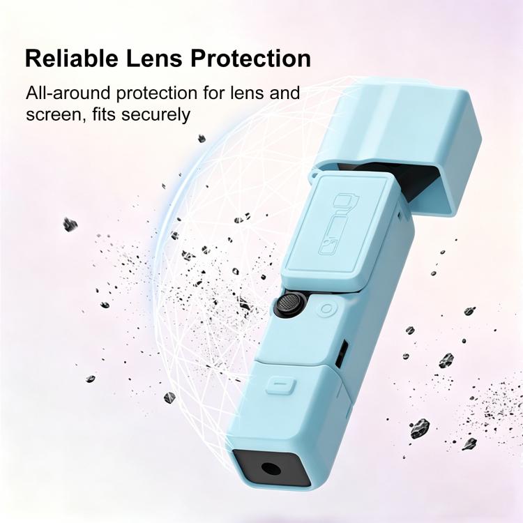Cover in silicone TPU 4 in 1 PULUZ per corpo macchina, obiettivo, impugnatura e schermo del DJI OSMO Pocket 4.