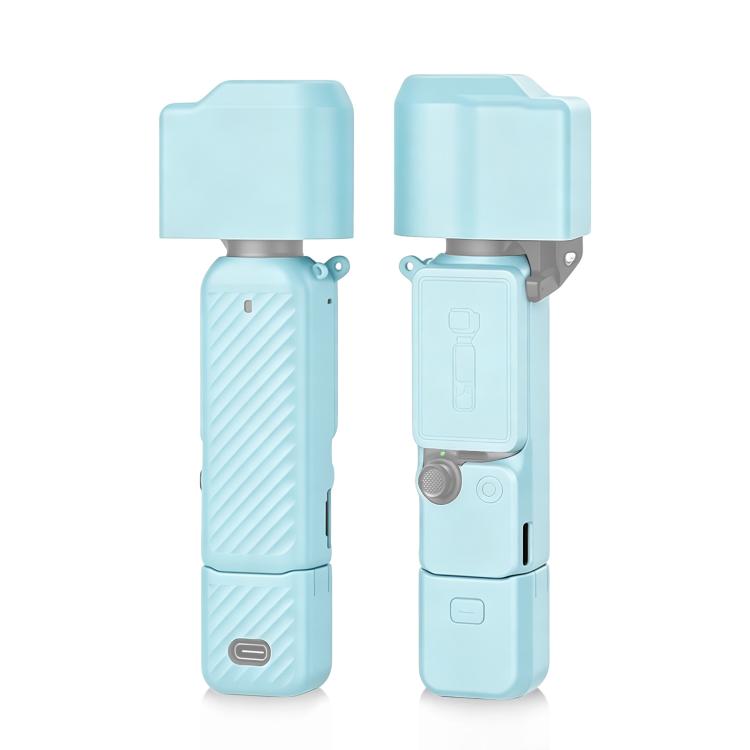 Cover in silicone TPU 4 in 1 PULUZ per corpo macchina, obiettivo, impugnatura e schermo del DJI OSMO Pocket 4.