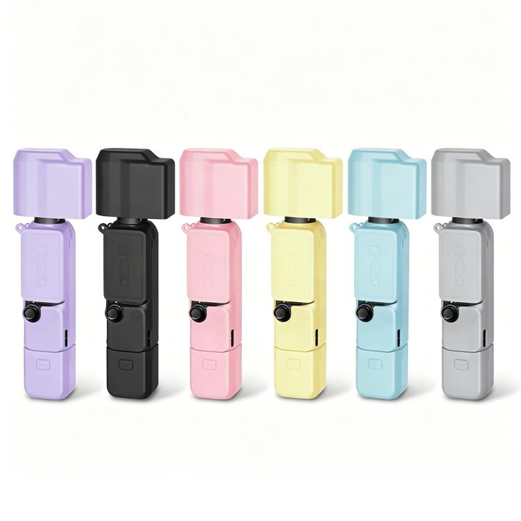 Cover in silicone TPU 4 in 1 PULUZ per corpo macchina, obiettivo, impugnatura e schermo del DJI OSMO Pocket 4.