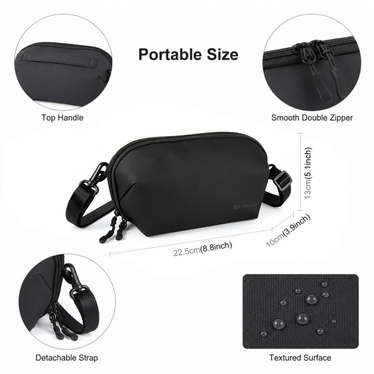 Borsa multifunzionale PULUZ per DJI Osmo Pocket 4 / 3, con tracolla, per il trasporto e la conservazione di dati e fotocamere digitali.