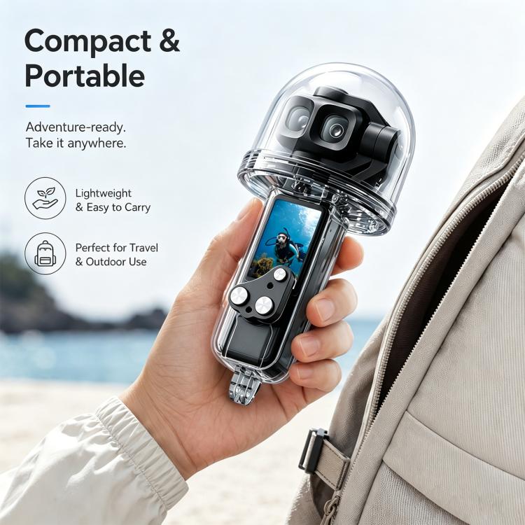Custodia subacquea impermeabile PULUZ 50m per DJI Osmo Pocket 4P, For DJI Osmo Pocket 4P