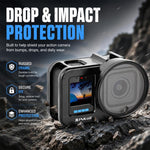 Gabbia protettiva in lega di alluminio PULUZ con lente UV da 58 mm e copriobiettivo per GoPro MISSION 1 / 1 PRO, Protective Cage