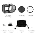 Gabbia protettiva in lega di alluminio PULUZ con lente UV da 58 mm e copriobiettivo per GoPro MISSION 1 / 1 PRO, Protective Cage