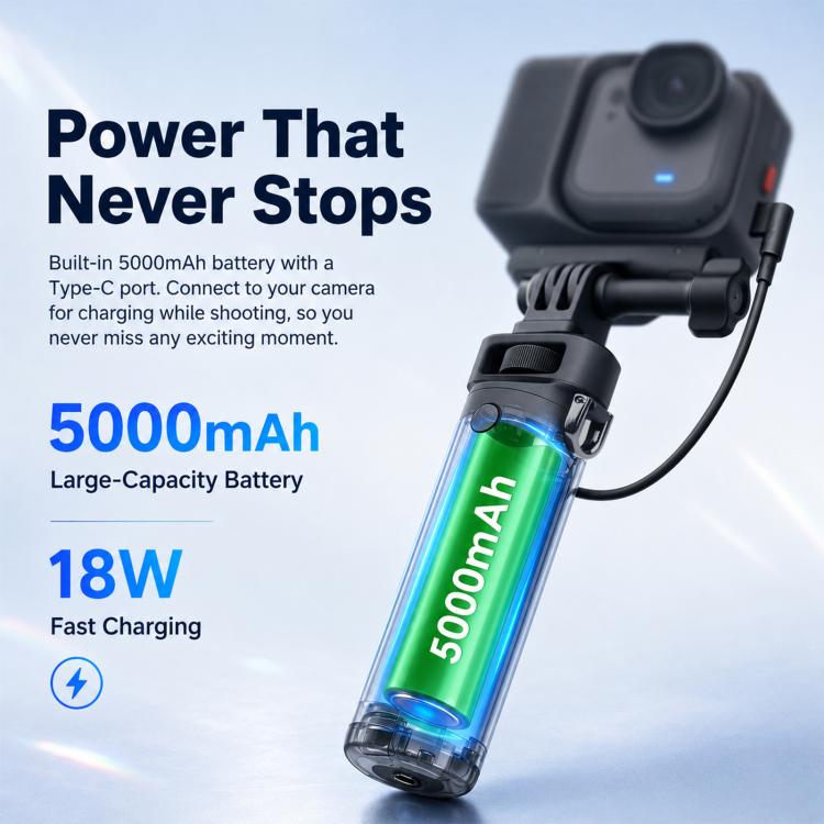 Impugnatura con batteria ad alta capacità PULUZ da 5000 mAh per Insta360 Luna