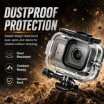 Custodia protettiva subacquea impermeabile fino a 60 m per GoPro MISSION 1 / 1 PRO PULUZ con fogli antiappannamento., For GoPro MISSION 1 / 1 PRO