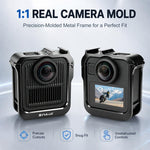 Gabbia metallica PULUZ per GoPro MAX2 con slitta a caldo e adattatore, Metal Camera Cage