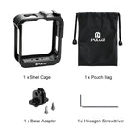 Gabbia metallica PULUZ per GoPro MAX2 con slitta a caldo e adattatore, Metal Camera Cage