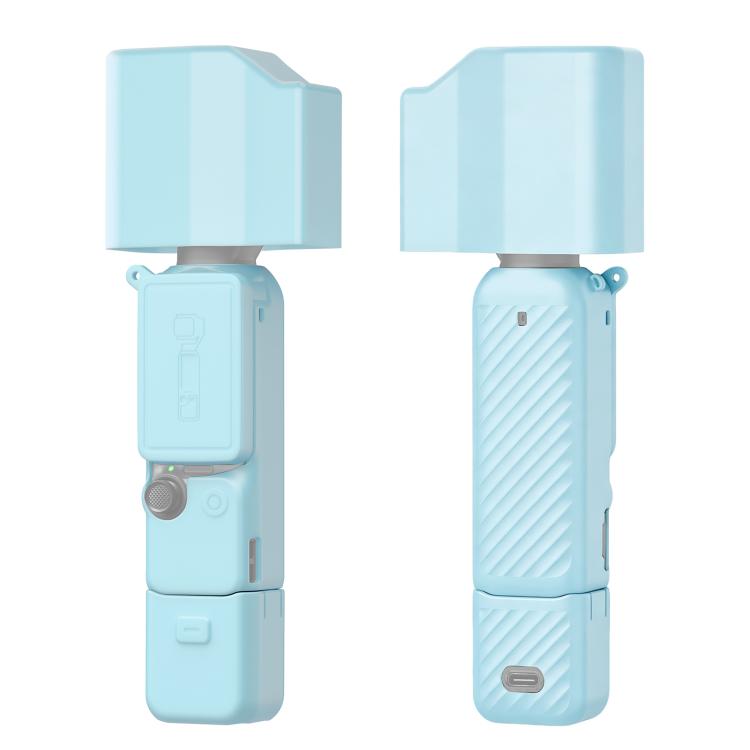 Per DJI Osmo Pocket 4P PULUZ 5 in 1 Corpo Obiettivo Impugnatura Schermo Cover in silicone con cordino anti-smarrimento