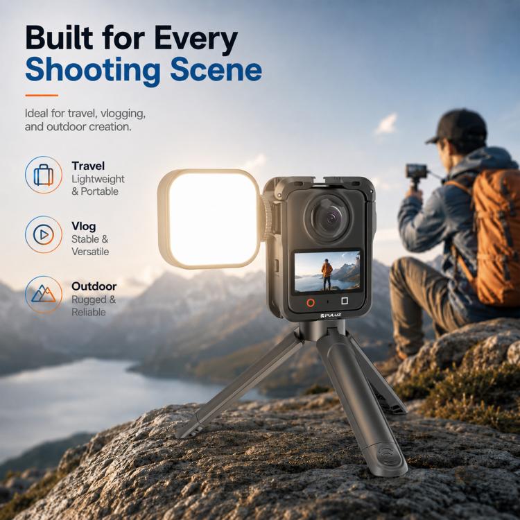 Telaio di espansione con gabbia protettiva in lega di alluminio PULUZ con copriobiettivo per DJI Osmo 360 II., For DJI Osmo 360 II / 360 Protective Cage