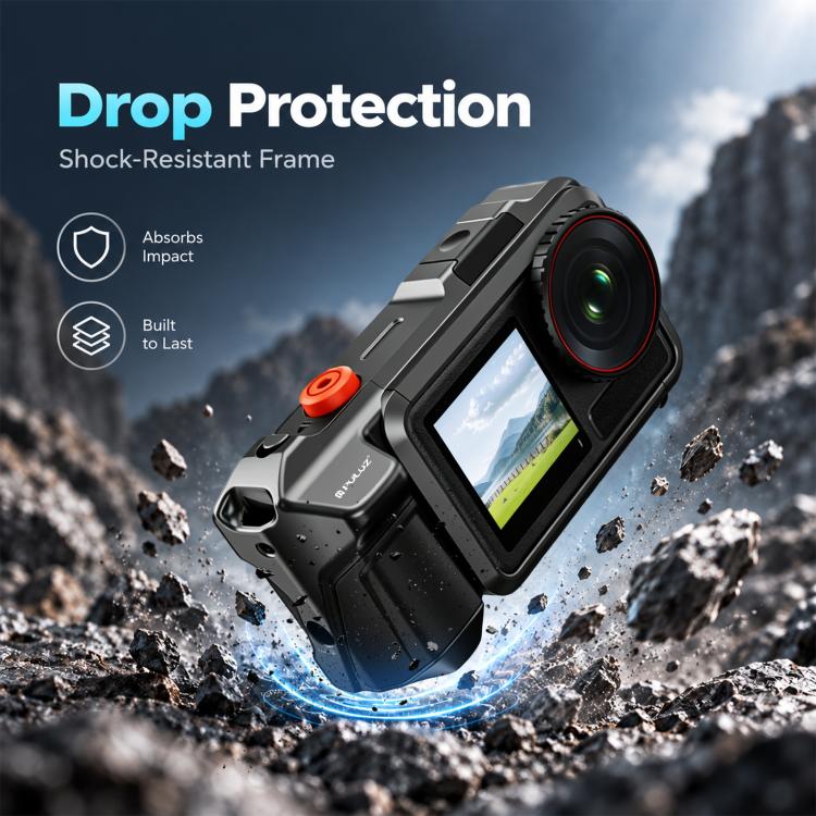 For DJI Osmo Action 5 Pro PULUZ Metal Camera Cage Expansion Adapter with Handle Grip & Lens Cap & Cold Shoes, For DJI Osmo Action 5 Pro