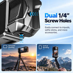 For DJI Osmo Action 5 Pro PULUZ Metal Camera Cage Expansion Adapter with Handle Grip & Lens Cap & Cold Shoes, For DJI Osmo Action 5 Pro