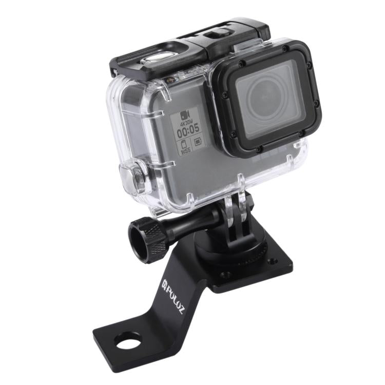 PULUZ Supporto fisso per moto in lega di alluminio con adattatore per treppiede e vite per GoPro Hero11 Black / HERO10 Black /9 Black /8 Black /7 /6 /5 /5 Session /4 Session /4 /3+ /3 /2 /1, DJIOsmo Action e altre action camera, Fixed Mount 2 (Black)  ...
