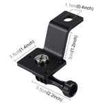 PULUZ Supporto fisso per moto in lega di alluminio con adattatore per treppiede e vite per GoPro Hero11 Black / HERO10 Black /9 Black /8 Black /7 /6 /5 /5 Session /4 Session /4 /3+ /3 /2 /1, DJIOsmo Action e altre action camera, Fixed Mount 2 (Black)  ...