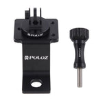 PULUZ Supporto fisso per moto in lega di alluminio con adattatore per treppiede e vite per GoPro Hero11 Black / HERO10 Black /9 Black /8 Black /7 /6 /5 /5 Session /4 Session /4 /3+ /3 /2 /1, DJIOsmo Action e altre action camera, Fixed Mount 2 (Black)  ...