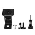 PULUZ Supporto fisso per moto in lega di alluminio con adattatore per treppiede e vite per GoPro Hero11 Black / HERO10 Black /9 Black /8 Black /7 /6 /5 /5 Session /4 Session /4 /3+ /3 /2 /1, DJIOsmo Action e altre action camera, Fixed Mount 2 (Black)  ...