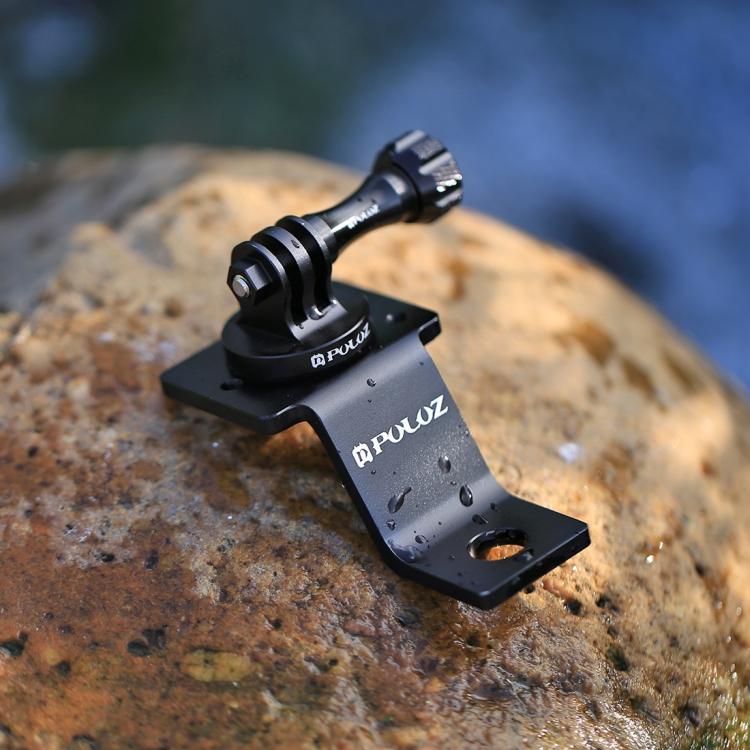 PULUZ Supporto fisso per moto in lega di alluminio con adattatore per treppiede e vite per GoPro Hero11 Black / HERO10 Black /9 Black /8 Black /7 /6 /5 /5 Session /4 Session /4 /3+ /3 /2 /1, DJIOsmo Action e altre action camera, Fixed Mount 2 (Black)  ...