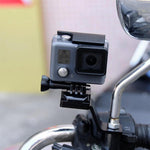 PULUZ Supporto fisso per moto in lega di alluminio con adattatore per treppiede e vite per GoPro Hero11 Black / HERO10 Black /9 Black /8 Black /7 /6 /5 /5 Session /4 Session /4 /3+ /3 /2 /1, DJIOsmo Action e altre action camera, Fixed Mount 2 (Black)  ...